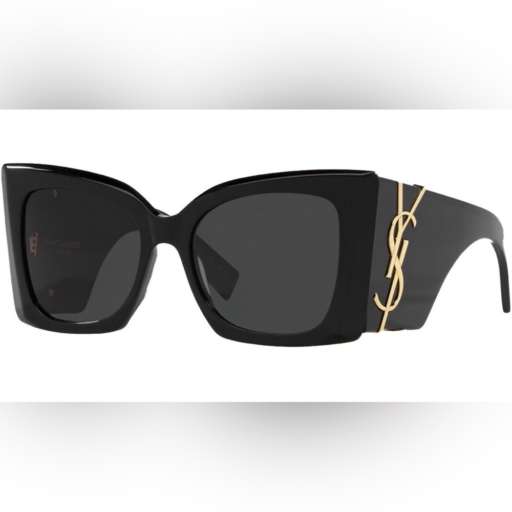 Yves Saint Laurent Black Oversized Square Women's Sunglasses